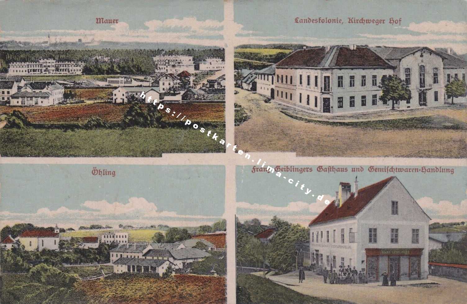 Mauer Öhling Mehrbildkarte 1912